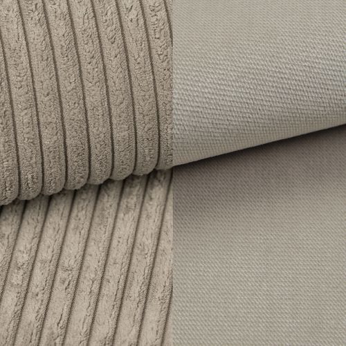 Canapé D'angle Parvelo Beige En Peluche Avec Fonction De Couchage