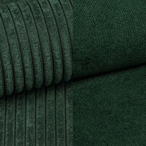 Canapé D'angle Parvelo Vert Sapin En Peluche Avec Fonction De Couchage