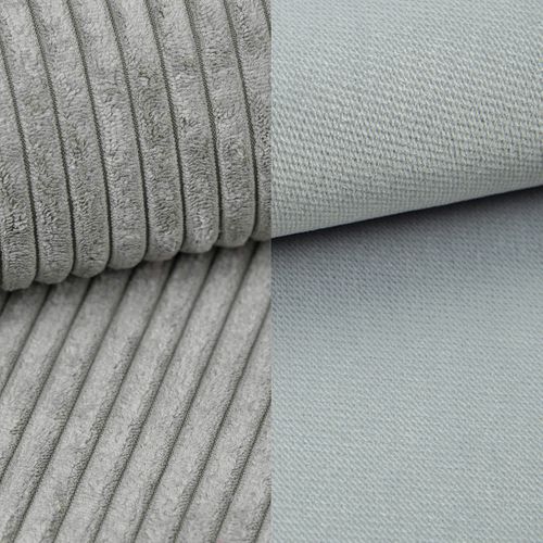 Canapé D'angle Parvelo Gris Clair En Peluche Avec Fonction De Couchage