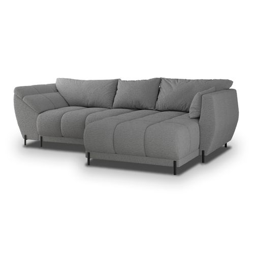 Canapé D'angle Vestano  Gris En Bouclé Avec Fonction De Couchage