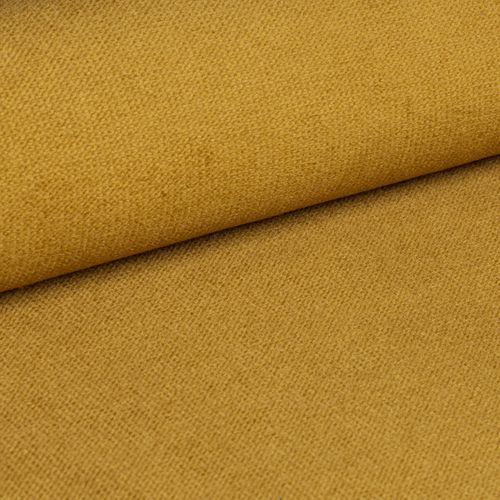 Canapé D'angle Kame Jaune En Peluche Avec Fonction De Couchage