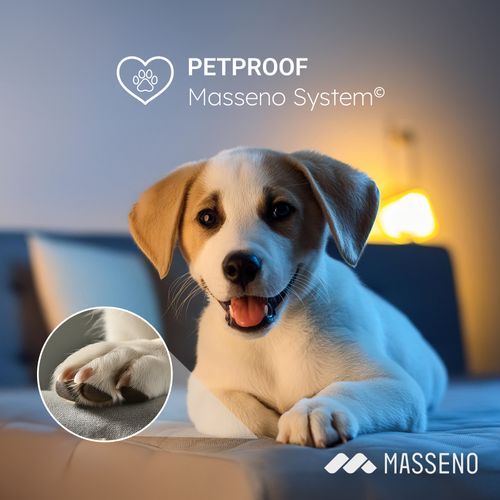 Canapé D'angle Kos Pik Noir En Tissu Texturé Avec Fonction De Couchage