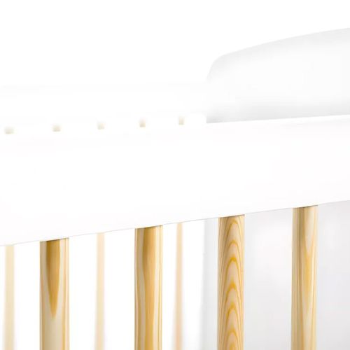 Karolina Ii Lit Bébé à Barreaux 120x60 Blanc / Pin