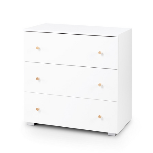 Karolina Commode Bébé Avec Plan à Langer Amovible Et 3 Tiroirs Blanc / Pin