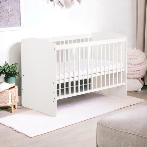 Karolina Ii Lit Bébé à Barreaux 120x60 Blanc