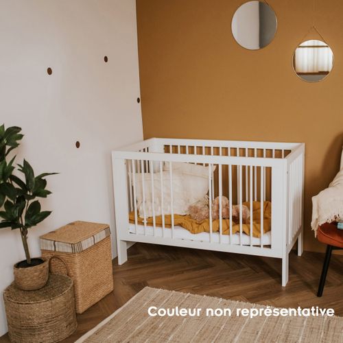 Olivia Lit Bébé à Barreaux 60x120    Bois   Sans Tiroir