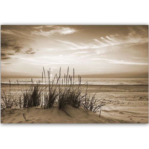 Tableau Herbe Sur La Plage 1 90 X 60 Cm Beige