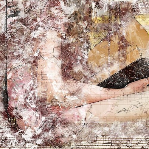 Tableau Bois Femme Avec Livre 90 X 60 Cm Beige