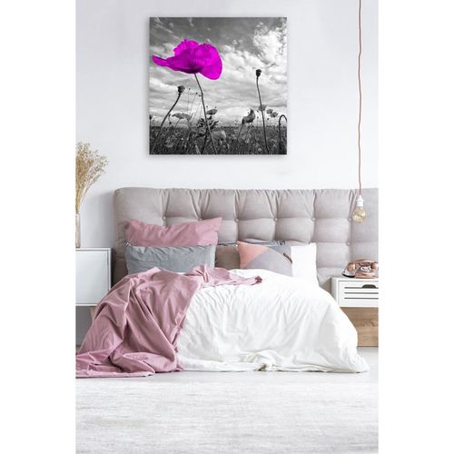 Tableau Coquelicot Violet 80 X 80 Cm Violet