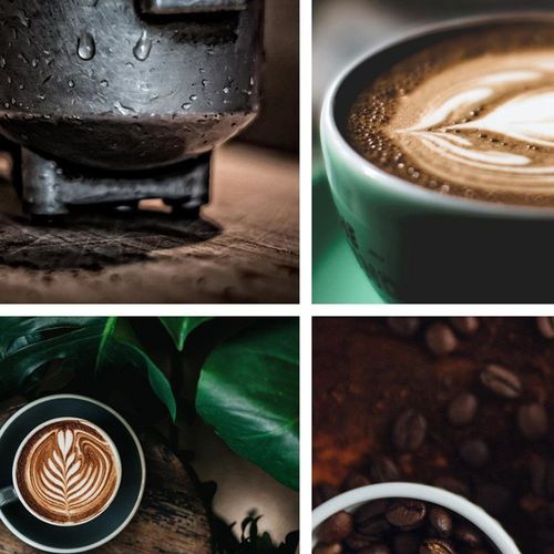 Tableau Thème Du Café Dans La Cuisine 40 X 40 Cm Marron