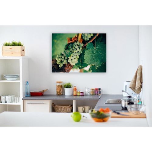 Tableau Bois Raisins Verts 90 X 60 Cm Vert