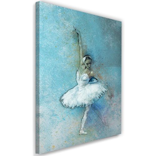 Tableau Belle Ballerine 80 X 120 Cm Bleu