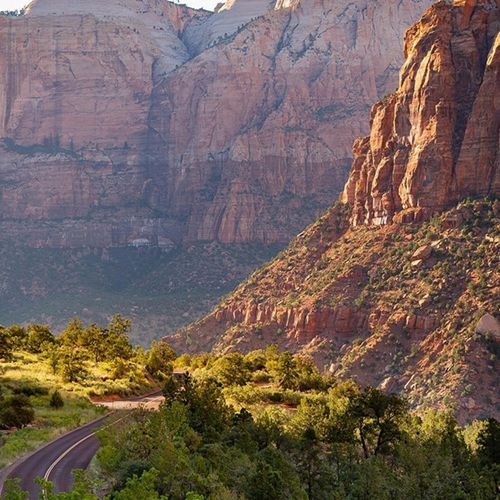 Tableau Route De Montagne 80 X 120 Cm Vert