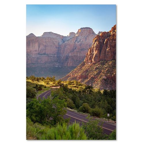 Tableau Route De Montagne 80 X 120 Cm Vert