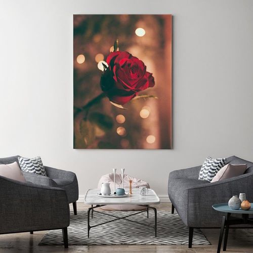 Tableau Roses De Fleurs Rouges 40 X 60 Cm Rouge