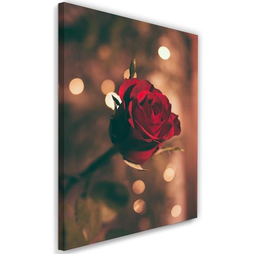 Tableau Roses De Fleurs Rouges 40 X 60 Cm Rouge
