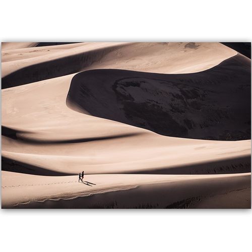 Tableau Les Gens Dans Le Désert 60 X 40 Cm Beige