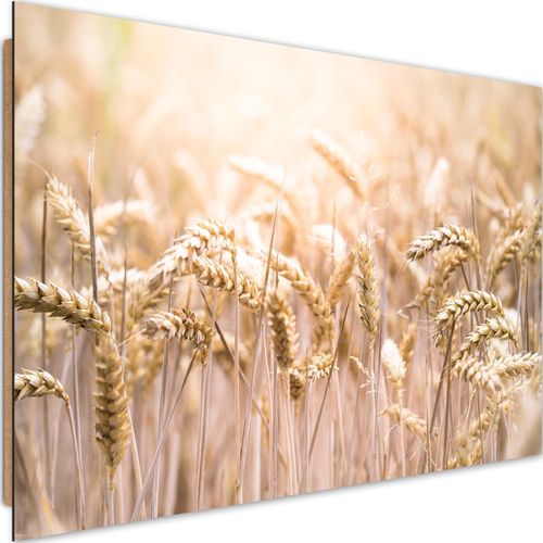 Tableau Bois Grain Au Soleil 120 X 80 Cm Beige
