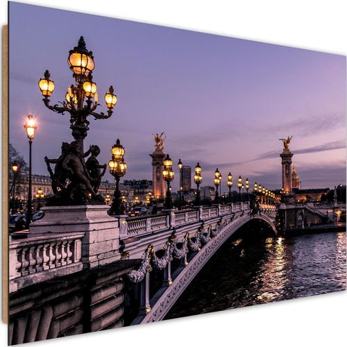 Tableau Pont De Bois Alexandre Ii 90 X 60 Cm Bleu