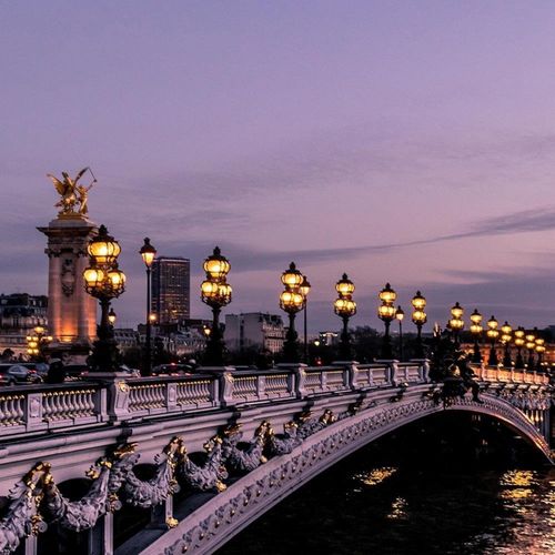 Tableau Pont De Bois Alexandre Ii 120 X 80 Cm Bleu