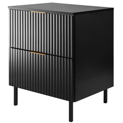 Meuble Sous Vasque Avec Plan Sur Pieds Flow Noir 60 Cm