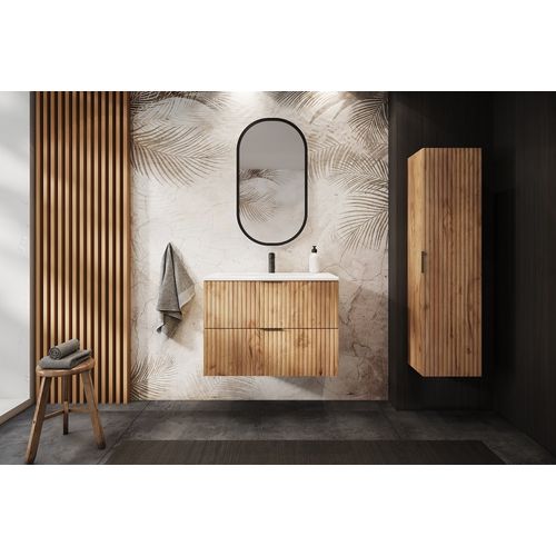 Meuble Sous Vasque Sur Pieds Flow Chêne Craft 60 Cm