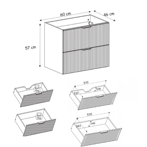 Meuble Sous Vasque Sur Pieds Flow Chêne Craft 60 Cm