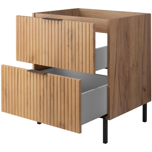 Meuble Sous Vasque Sur Pieds Flow Chêne Craft 60 Cm