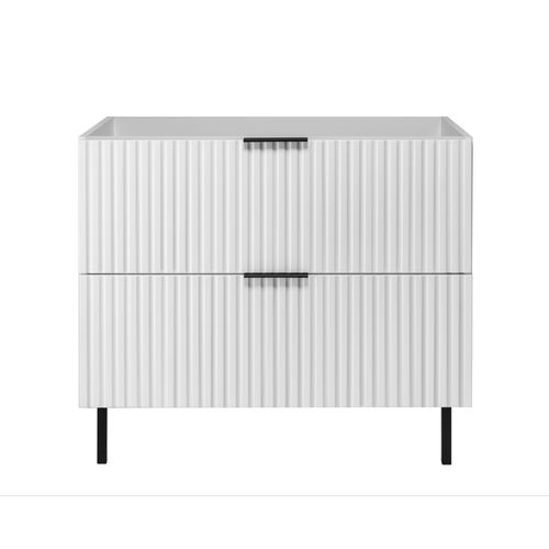 Meuble Sous Vasque Sur Pieds Flow Blanc 80 Cm