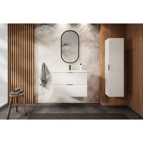 Meuble Sous Vasque Sur Pieds Flow Blanc 80 Cm