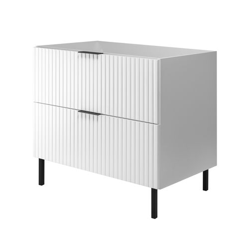 Meuble Sous Vasque Sur Pieds Flow Blanc 80 Cm