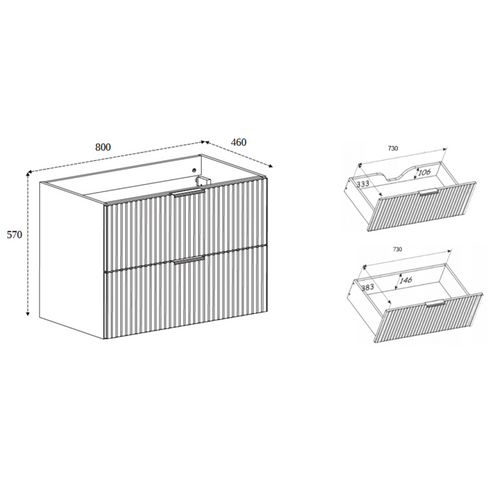 Meuble Sous Vasque Avec Plan Sur Pieds Flow Blanc 80 Cm
