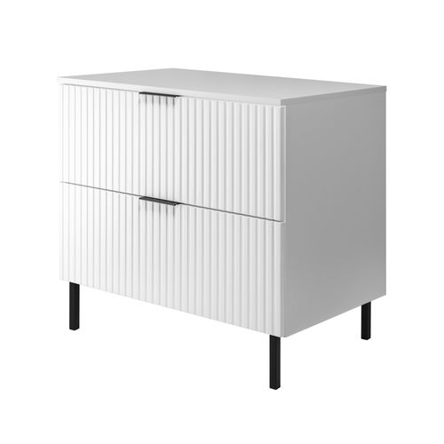 Meuble Sous Vasque Avec Plan Sur Pieds Flow Blanc 80 Cm