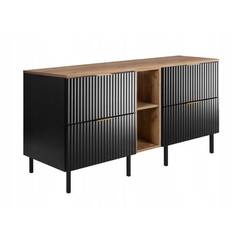 4 Un. Pied Carré Noir Pour Meuble De Salle De Bain Furnidea En Métal H: 20 Cm