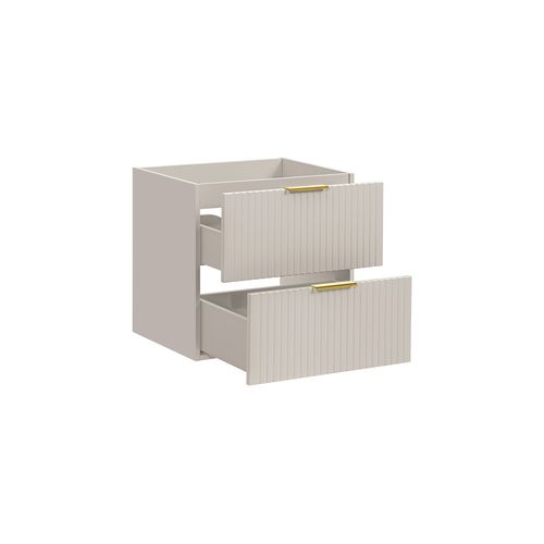 Meuble Suspendu Sous Vasque Avec Panier à Linge Adel Cachemire 120 Cm