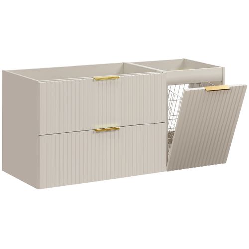 Meuble Suspendu Sous Vasque Avec Panier à Linge Adel Cachemire 120 Cm