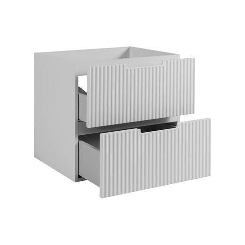 Meuble De Salle De Bain Suspendu Sous Vasque Vena Blanc 60 Cm