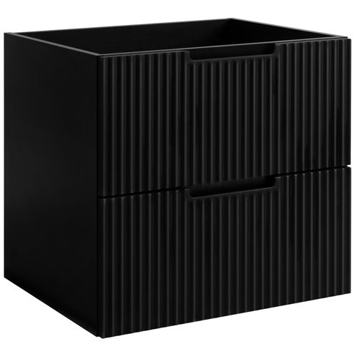 Meuble De Salle De Bain Suspendu Sous Vasque Vena Noir 60 Cm