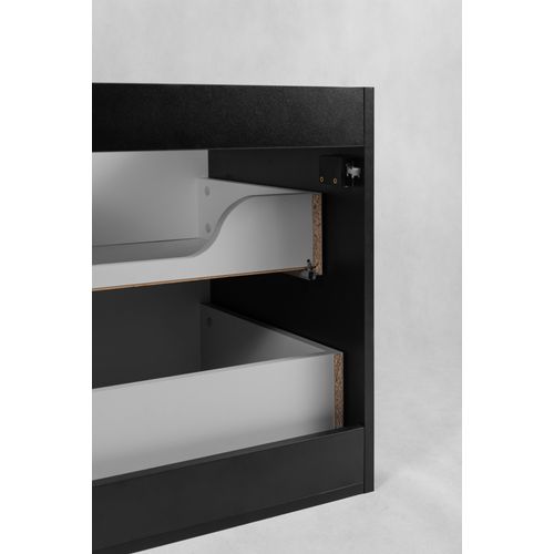 Meuble De Salle De Bain Suspendu Sous Vasque Vena Noir 80 Cm