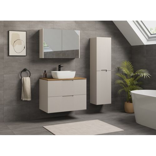 Meuble Colonne De Salle De Bain Suspendu  Vena Cachemire 36 X 136 Cm