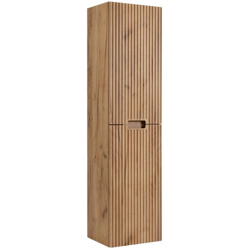 Meuble Colonne De Salle De Bain Suspendu  Vena Chêne 36 X 136 Cm
