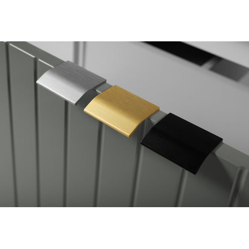 Meuble Sous-vasque Suspendu Harmo 80 Cm Façade Rainuré Vert Semi-mat