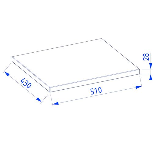 Plan De Travail En Bois Chêne Massif Naturel  50 Cm Pour Meuble De Salle De Bain