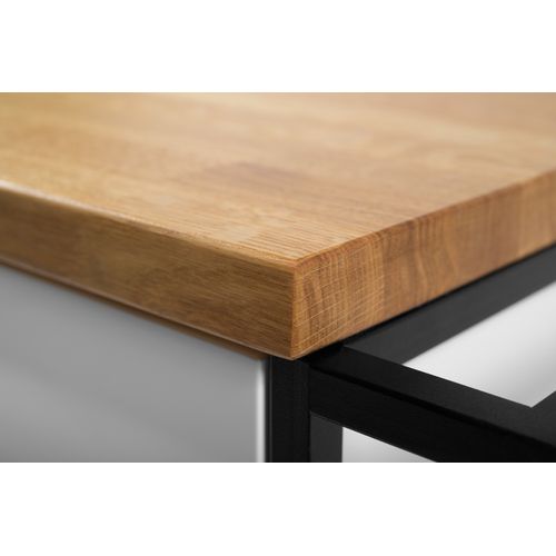 Plan De Travail En Bois Chêne Massif Naturel  50 Cm Pour Meuble De Salle De Bain