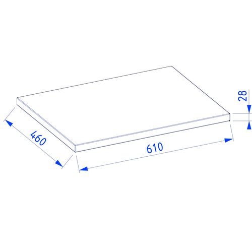 Plan De Travail En Bois Chêne Massif Naturel  60 Cm Pour Meuble De Salle De Bain