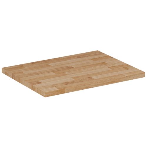 Plan De Travail En Bois Chêne Massif Naturel  60 Cm Pour Meuble De Salle De Bain