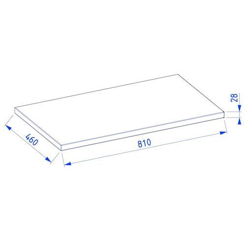 Plan De Travail En Bois Chêne Massif Naturel 80 Cm Pour Meuble De Salle De Bain
