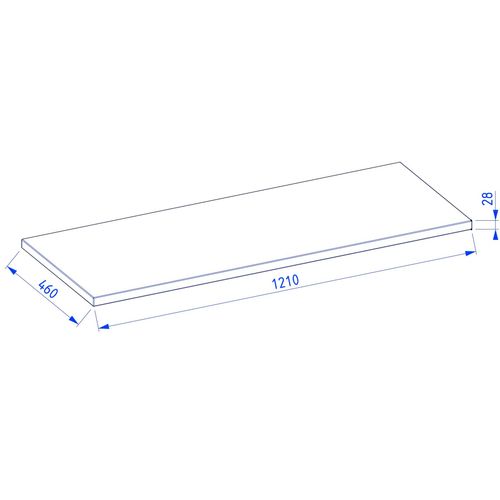 Plan De Travail En Bois Chêne Massif Naturel  120 Cm Pour Meuble De Salle De Bain