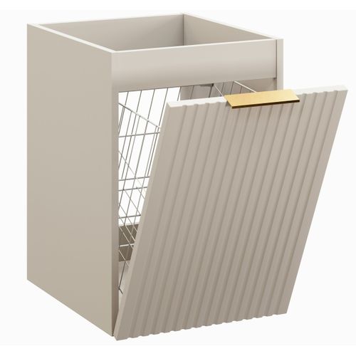 Meuble Bas De Salle De Bain Avec Panier à Linge Adel Cachemire 40 Cm