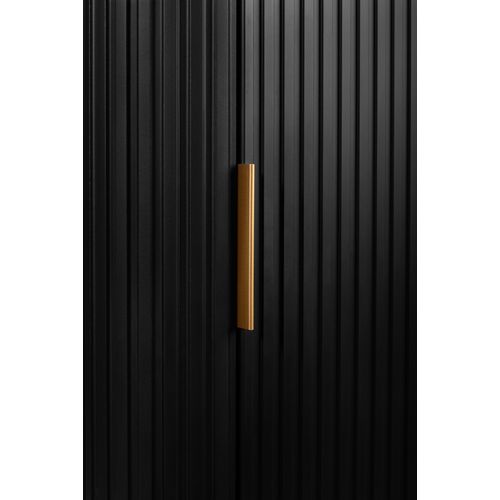 Meuble Demi Colonne Suspendu De Salle De Bain Glamour Noir 35 X 79 Cm